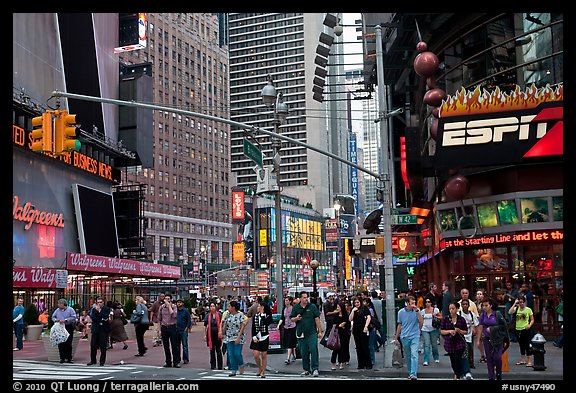 Times Squares area. NYC, New York, USA (color)
