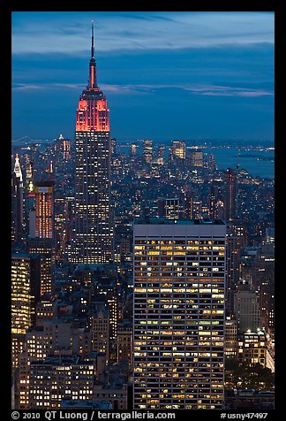 Vertical Photo of Empire State Building at Night New York 