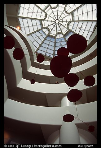 Interior of the Guggenheim Museum. NYC, New York, USA (color)