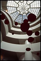 Interior of the Guggenheim Museum. NYC, New York, USA (color)