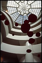 Interior of the Guggenheim Museum. NYC, New York, USA