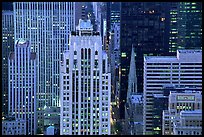 Fifth Avenue and Saint Patrick Cathedra, dusk. NYC, New York, USA