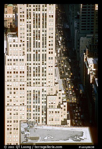 Fifth Avenue seen from the Empire State building. NYC, New York, USA