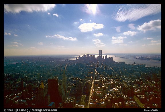 Midtown and Lower Manhattan seen from the Empire State Building, afternoon. NYC, New York, USA