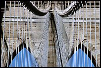 Brooklyn Bridge detail. NYC, New York, USA