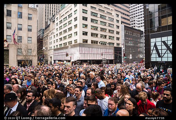Easter Sunday crowds on Fifth Avenue. NYC, New York, USA (color)