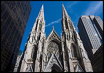 Front of St Patricks Cathedral. NYC, New York, USA ( color)