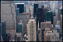 Midtown Manhattan with St Patricks Cathedral from Empire State Building. NYC, New York, USA ( color)