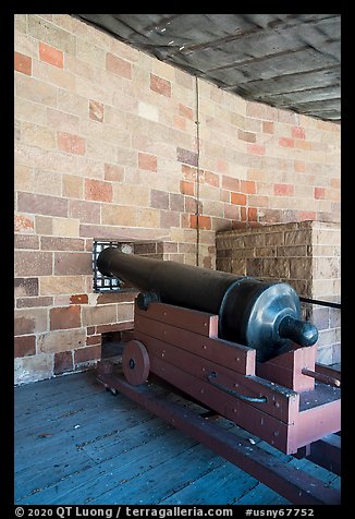 Cannon, Castle Clinton National Monument. NYC, New York, USA (color)