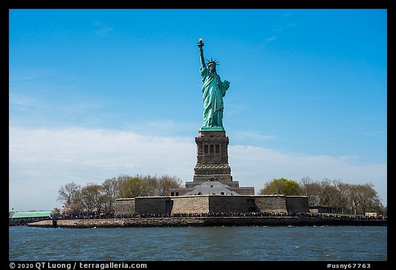 Liberty Island, Statue of Liberty National Monument. NYC, New York, USA (color)