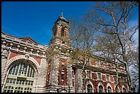 French Renaissance architecture of main building, Ellis Island, Statue of Liberty National Monument. NYC, New York, USA ( color)