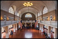 Great Hall, Ellis Island, Statue of Liberty National Monument. NYC, New York, USA ( color)