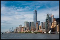 Lower Manhattan skyline with One WTC. NYC, New York, USA ( color)