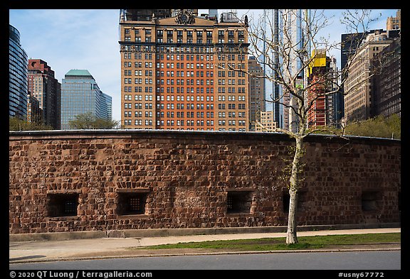 Castle Clinton in Battery Park, Castle Clinton National Monument. NYC, New York, USA (color)