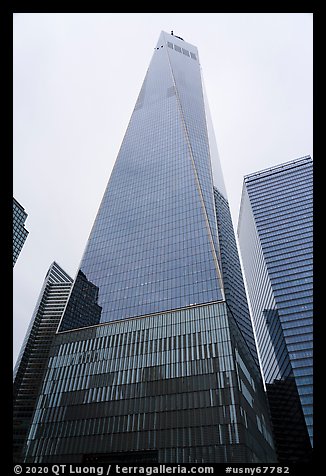 Freedom Tower from the base. NYC, New York, USA (color)