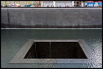 Pools and waterfalls,  September 11 Memorial. NYC, New York, USA ( color)