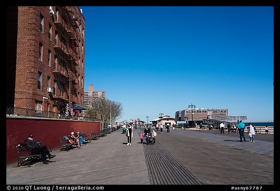 Coney Island Boardwalk. New York, USA (color)