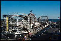 Cyclone roller coaster. New York, USA ( color)