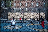 Basketball court, Greenwich Village. NYC, New York, USA ( color)