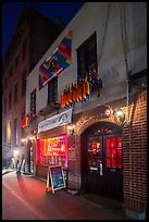 Stonewall Inn building at night, Stonewall National Monument. NYC, New York, USA ( color)