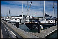 Large yachts in Newport harbor. Newport, Rhode Island, USA