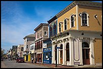 Row of historic houses. Newport, Rhode Island, USA (color)
