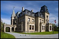 Chateau-sur-Mer, the first of Newport palatial summer mansions. Newport, Rhode Island, USA (color)