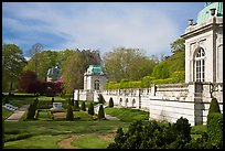 Sunken garden and pavilions, The Elms. Newport, Rhode Island, USA ( color)