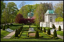 Sunken garden, The Elms. Newport, Rhode Island, USA (color)