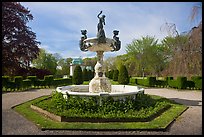 Fountain, The Elms. Newport, Rhode Island, USA (color)