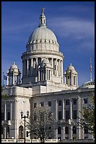 Rhode Island State House, with fourth largest marble dome in the world. Providence, Rhode Island, USA (color)