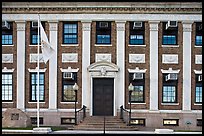 Historic building with inscriptions referring to Providence Plantations. Providence, Rhode Island, USA