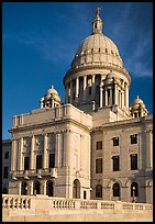 Rhode Island Capitol in neo-classical style, late afternoon. Providence, Rhode Island, USA ( color)
