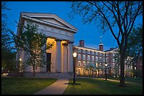 Manning Hall and  University Hall by night, Brown University. Providence, Rhode Island, USA (color)