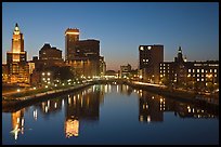 Providence Skyline at dusk. Providence, Rhode Island, USA (color)