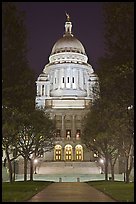Rhode Island State House at night. Providence, Rhode Island, USA (color)