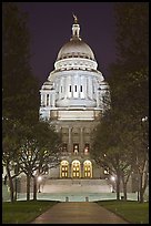 Rhode Island State House at night. Providence, Rhode Island, USA ( color)