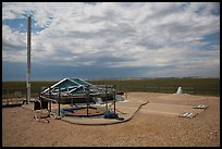 Silo above ground with glass viewing area. Minuteman Missile National Historical Site, South Dakota, USA ( color)