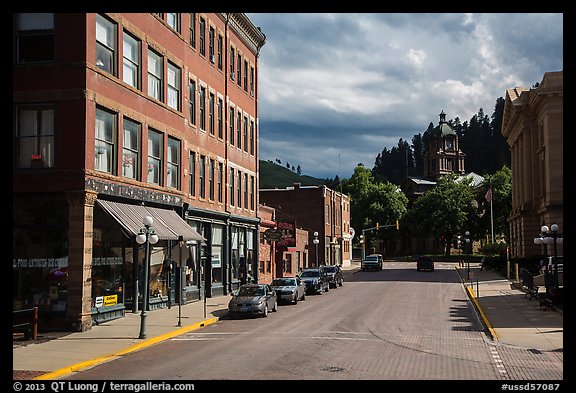 Main street, Deadwood. Black Hills, South Dakota, USA (color)