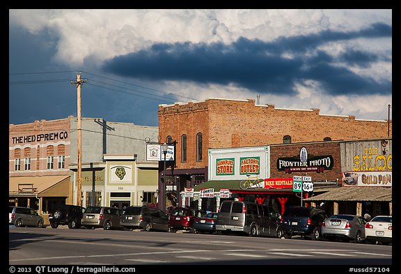 Main street, Custer. Black Hills, South Dakota, USA (color)