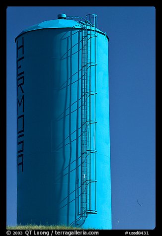 Blue water tower. South Dakota, USA (color)