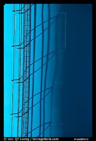 Blue water tower detail. South Dakota, USA (color)