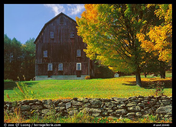 Lee Farm on Ridge Road. Vermont, New England, USA