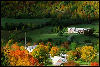 East Orange village in autumn. Vermont, New England, USA