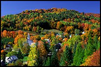 East Topsham village in fall. Vermont, New England, USA