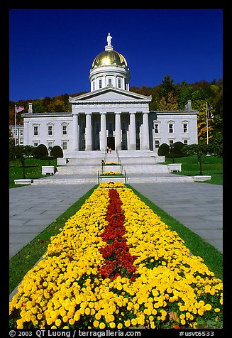 State House, Montpellier. Vermont, New England, USA (color)