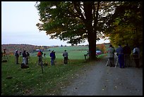 Photographers at Jenne Farm. Vermont, New England, USA ( color)
