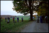 Photographers at Jenne Farm. Vermont, New England, USA