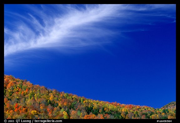 Hills and cloud, Green Mountains. Vermont, New England, USA