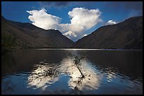 Thunderstorm clouds at sunrise reflected in reservoir. Hells Canyon National Recreation Area, Idaho and Oregon, USA ( color)